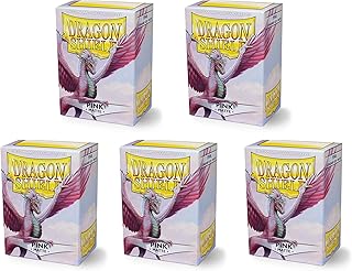 5 Packs Dragon Shield Matte Pink Standard Size 100 ct Card Sleeves Value Bundle!