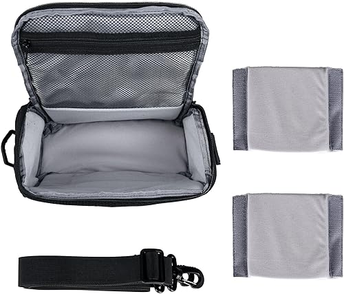 Miniatura 8 de Bolsa pequeña para cámara, impermeable, antigolpes, bolsa para cámara digital, bolsa cruzada para cámara compacta de viaje, para cámaras DSLRSLRsin