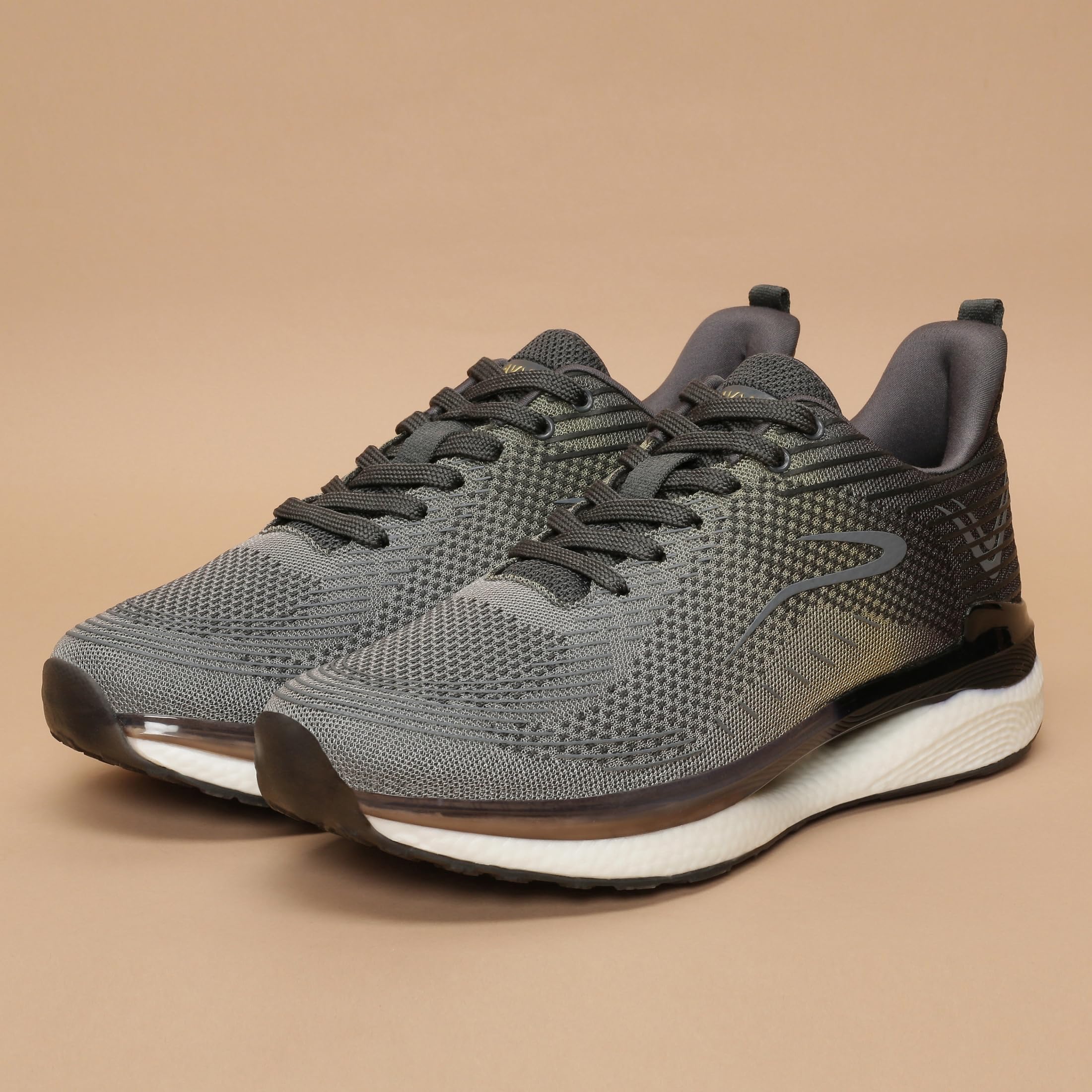 AVANT Men's BounceMax Walking Shoes - Superior Traction, Anti Skid, Lightweight, Multi Directional Flexibility, Enhanced Cushioning, Sports Footwear (AVMSH086CL03UK9_D.Grey_UK9) 4