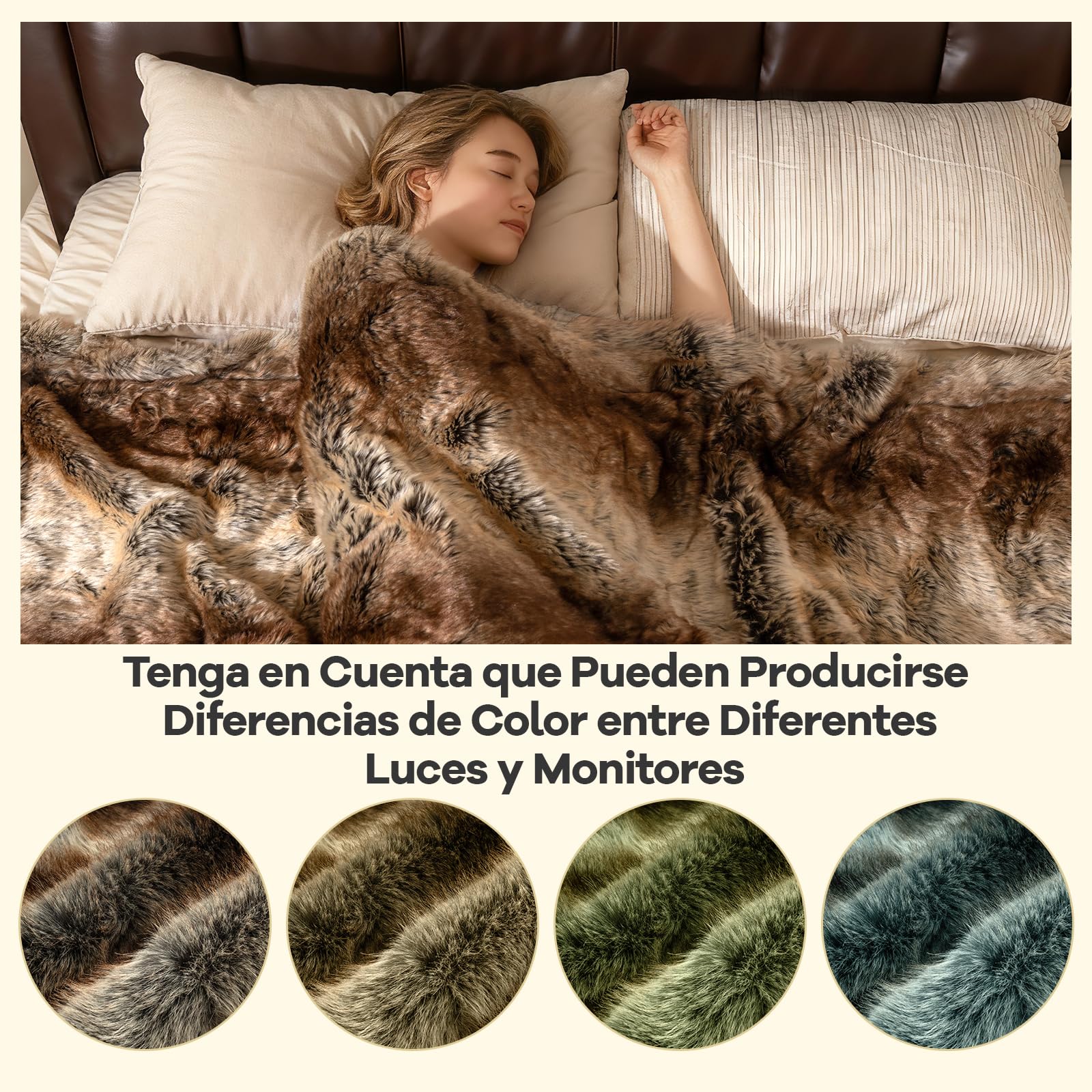 COSTWAY Manta de Piel Sintética Mullida, 153 x 203 cm, Manta de Piel Artificial, Ropa de Cama Decorativa Gruesa, Acogedora y Cálida para Cama, Sofá o Sillón ([Mullida],153 x 203 cm)