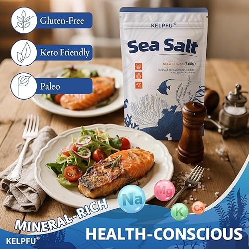 Miniatura 3 de Sal marina, sal marina gruesa para recambio de molinillo, 12 oz 12.70 oz