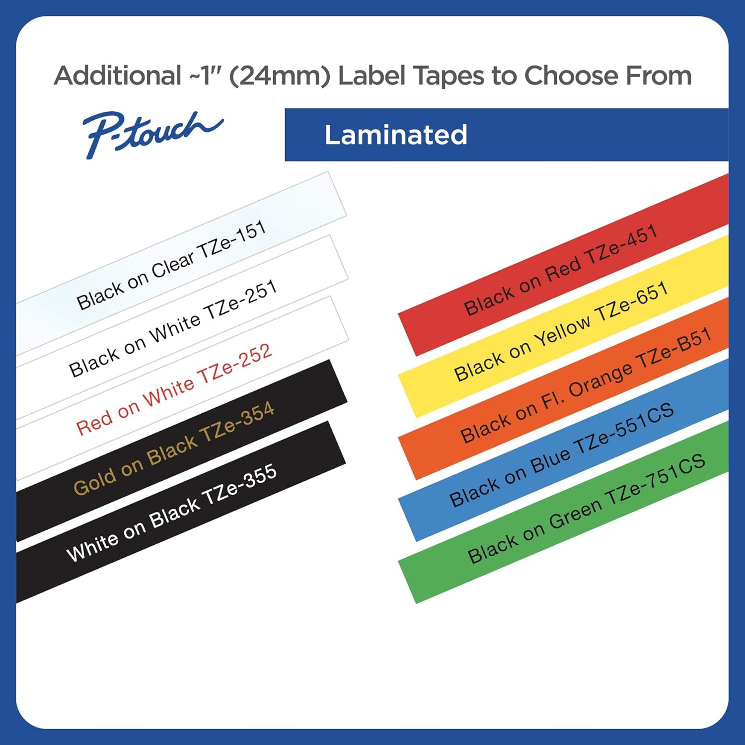 Brother Genuine P-touch, TZe-751CS, 0.94” x 26.2’, Black on Green Laminated Label Tape : Electronics