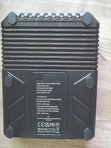 Miniatura 9 de Cargador de batería de 4 bahías 26650 21700 con prueba de capacidad, FUGASUN 4 Bay PD FastQC 3.0 Cargador de batería 18650 26650 Cargador para 32700