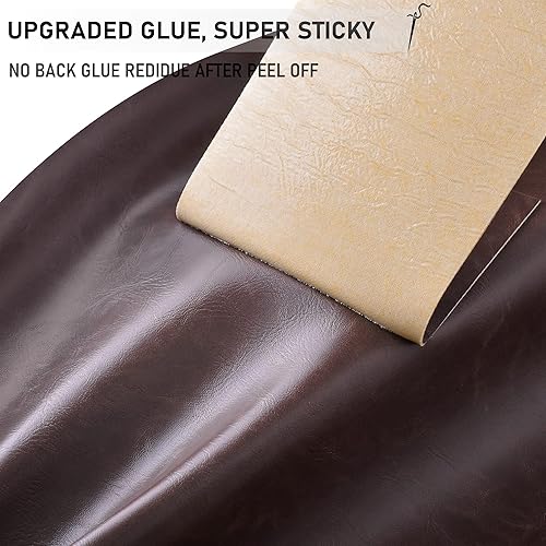 Miniatura 22 de 2 parches de reparación de cuero para muebles, parches de reparación de cuero autoadhesivo de 8.3 x 11 pulgadas, para sofá, cinta de parche