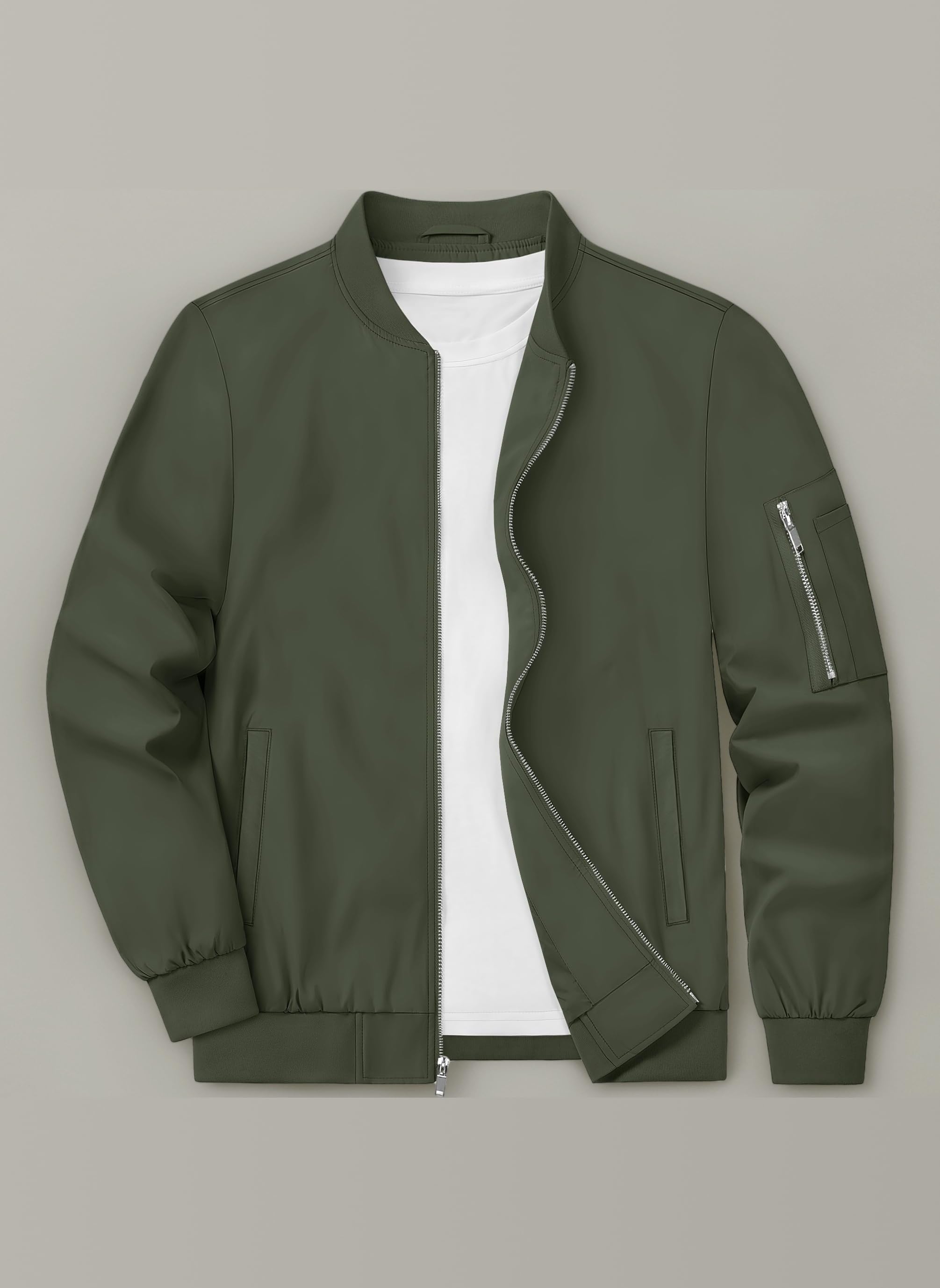 KEFITEVD Men's Summer Thin Baseball Jackets