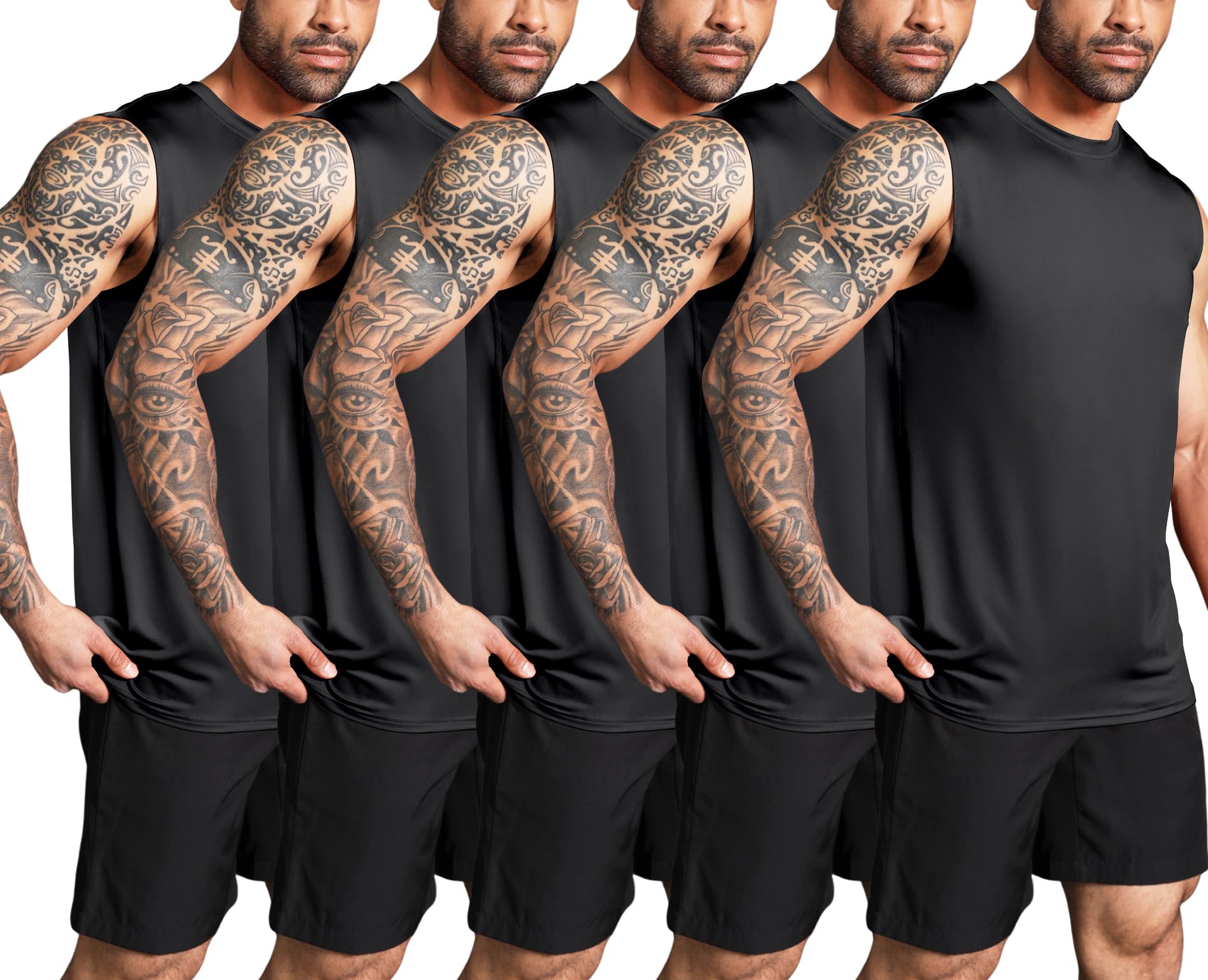 Boyzn Tank Top Herren 3er Pack Training Fitness Bodybuilding Tankshirt Schnelltrocknendes Muskelshirt Ärmellos Weste für Men