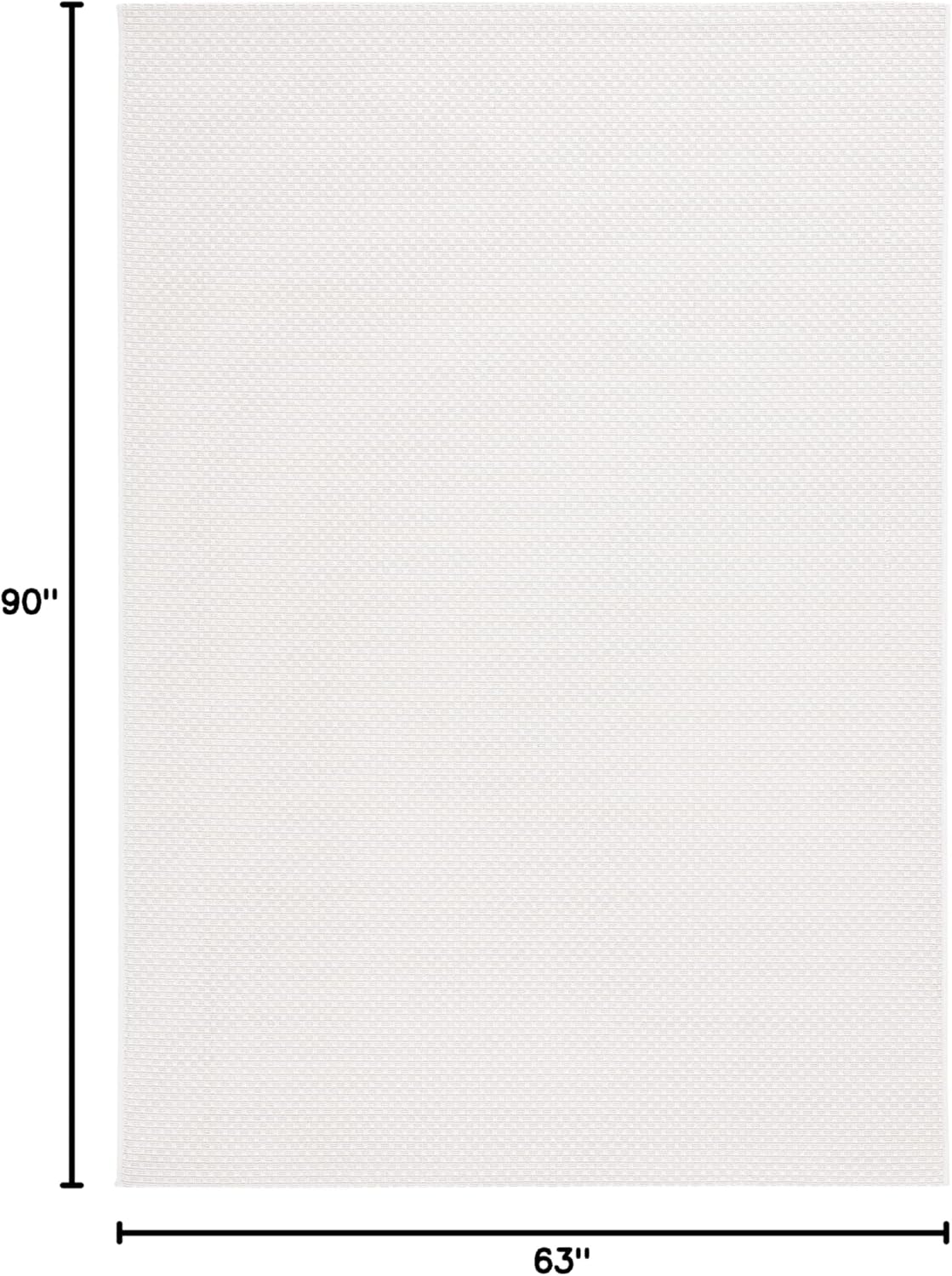 SAFAVIEH Washable Rug Outdoor Sisal All-Weather Collection - 5'3" x 7'6", Ivory, Non-Shedding & Easy to Clean, Ideal for Patio, Backyard, Mudroom (SAW640A)