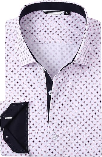 Alex Vando Mens Printed Dress Shirts Long Sleeve Regular Fit Button Down Shirt