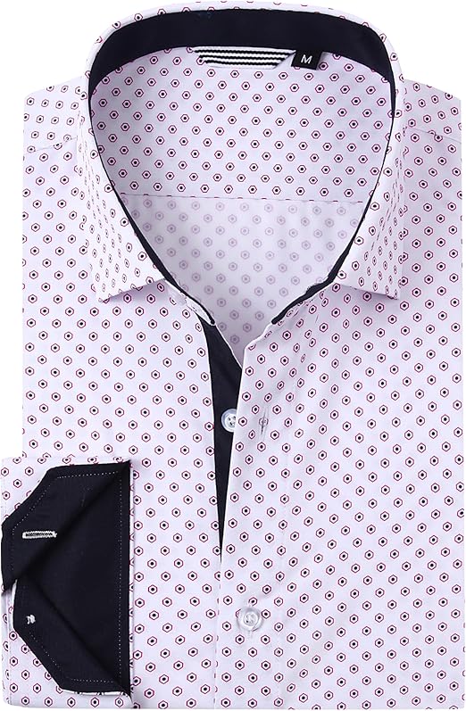 Alex Vando Mens Printed Dress Shirts Long Sleeve Regular Fit Button Down Shirt