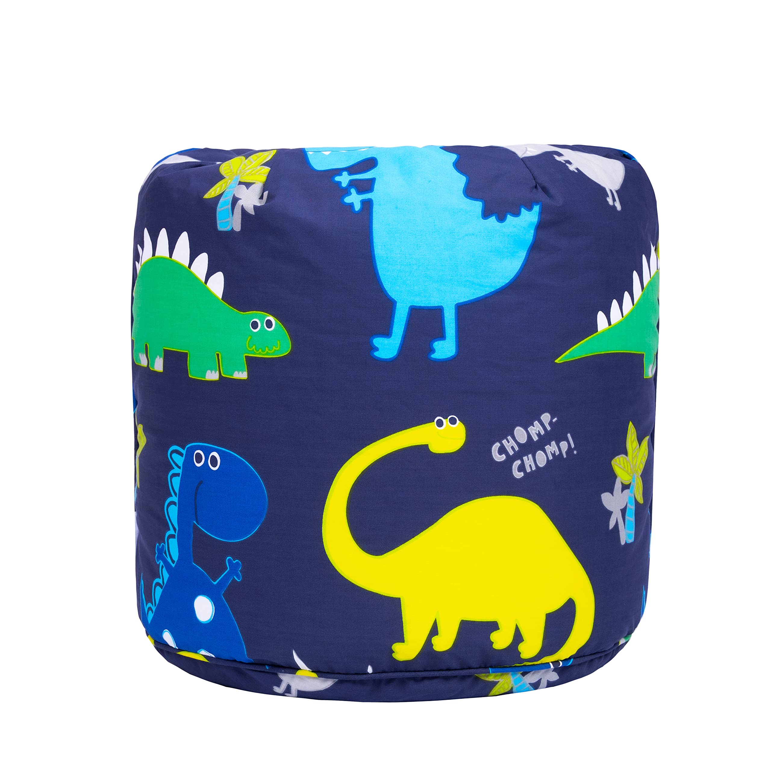 Ready Steady Bed Puff Infantil | Cómodo Puff niños para Interiores y Exteriores | Puf para niños Resistente al Agua | Diseño ergonómico Puff Infantiles | Puff con Relleno Incluido (Dino Dark)