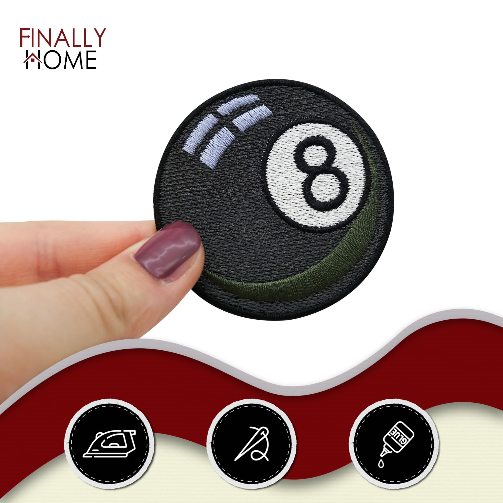 Lot De 3 écussons Brodés De Clubs De Billard – Fabrication Française, Occasion, Pour Customisation Ou Collection