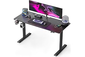Height Adjustable Electric Standing Desk - 55 Inches x 24 Inches Standing...