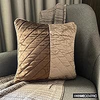 Vista 66 de The HomeCentric Funda de almohada, fundas marrones, fundas de almohada geométricas japonesas ópticas, fundas de almohada de 24 x 24 pulgadas, fundas