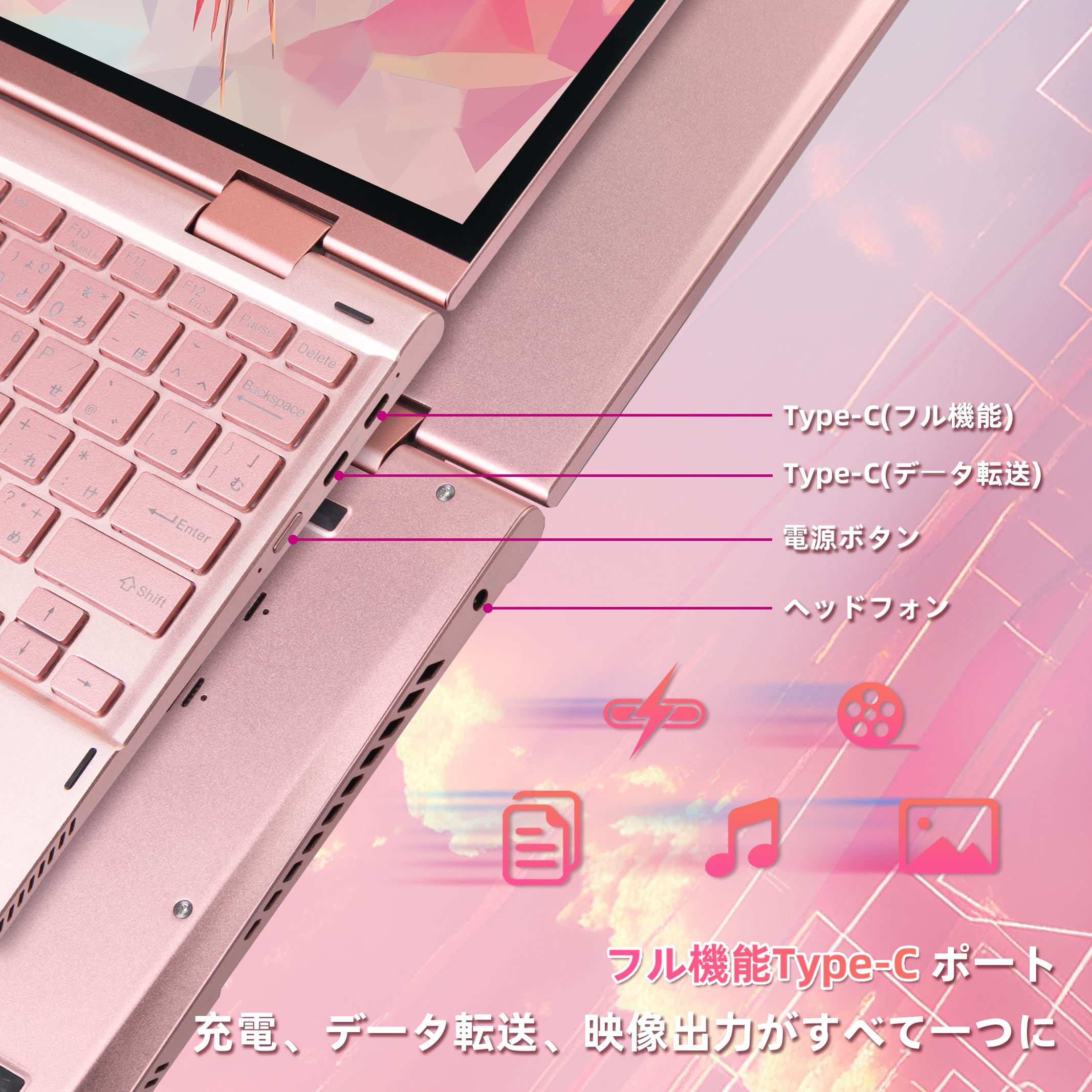 Amazon.co.jp: 【2in1 ノートパソコン】10.95インチ 2K タッチパネル