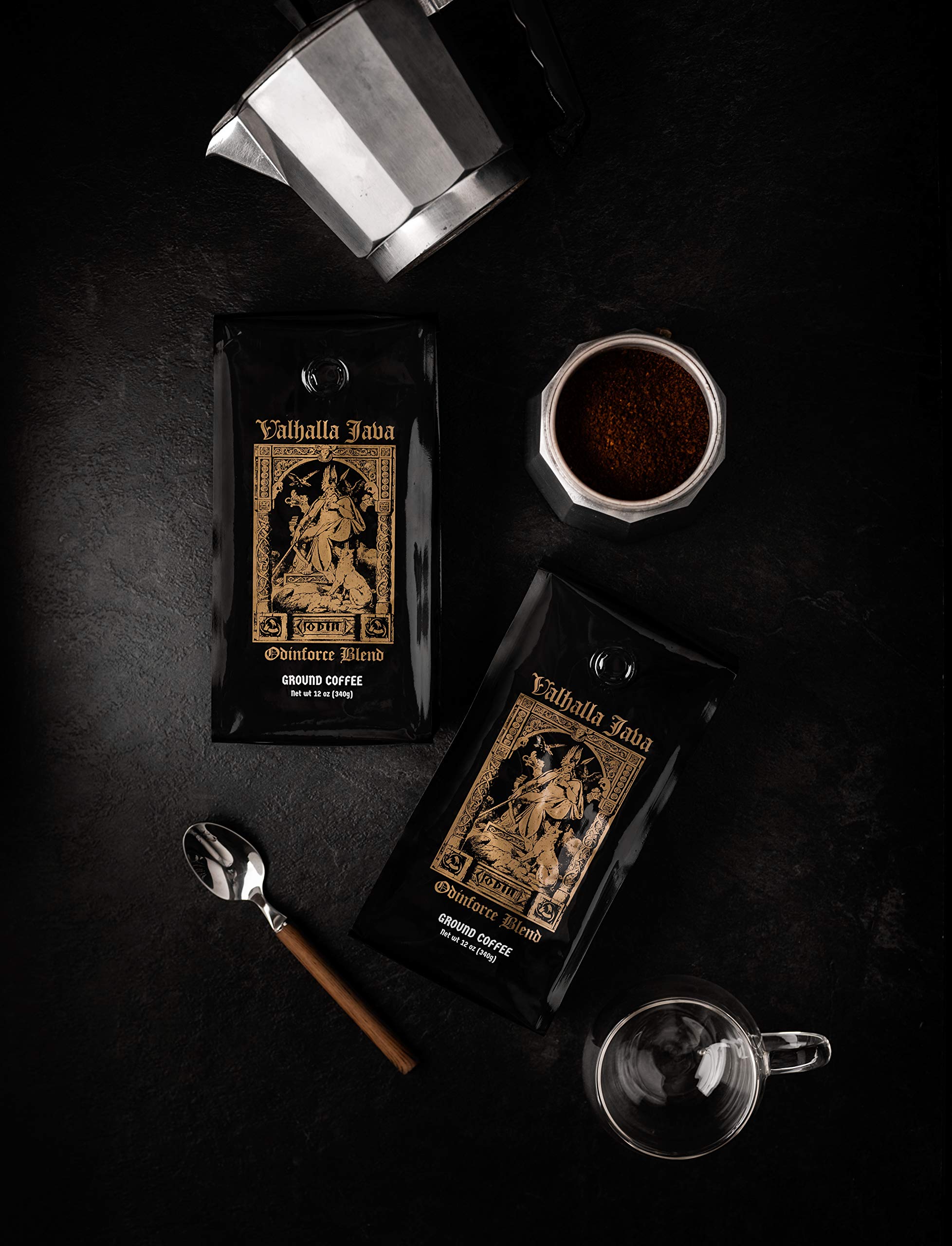 VALHALLA JAVA Bagged Coffee Grounds [12 Oz.] World’s Strongest Coffee