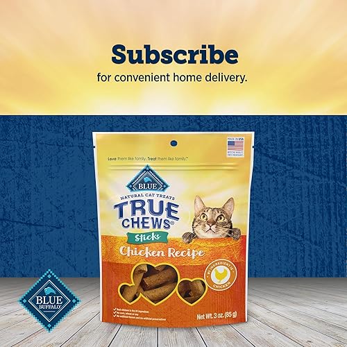 Miniatura 10 de Blue Buffalo True Chews Sticks - Golosinas naturales para gatos, bolsa de pollo de 3 onzas