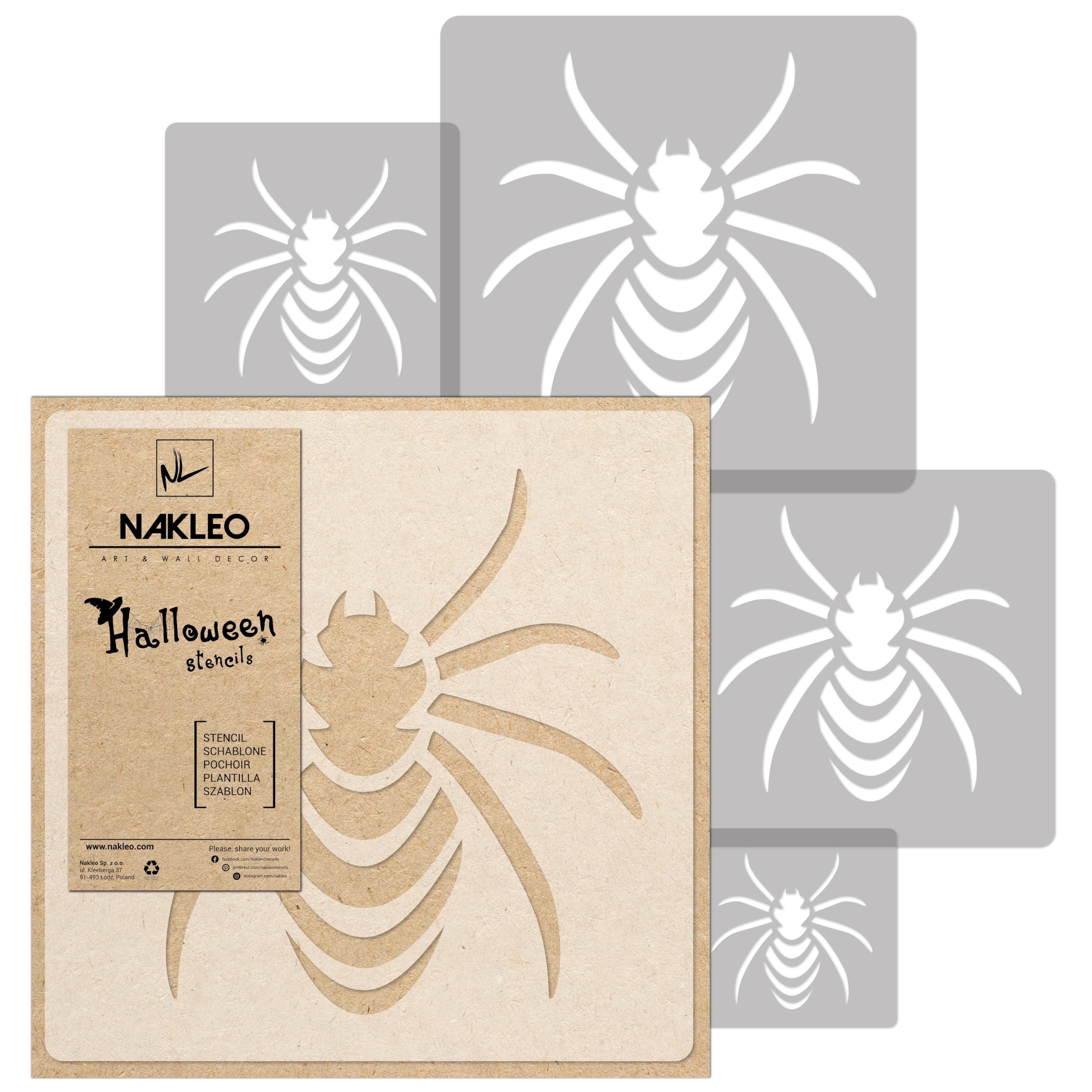 EAPIKON 78 Stück Halloween Schablonen - Wiederverwendbare Malschablonen Für Deko