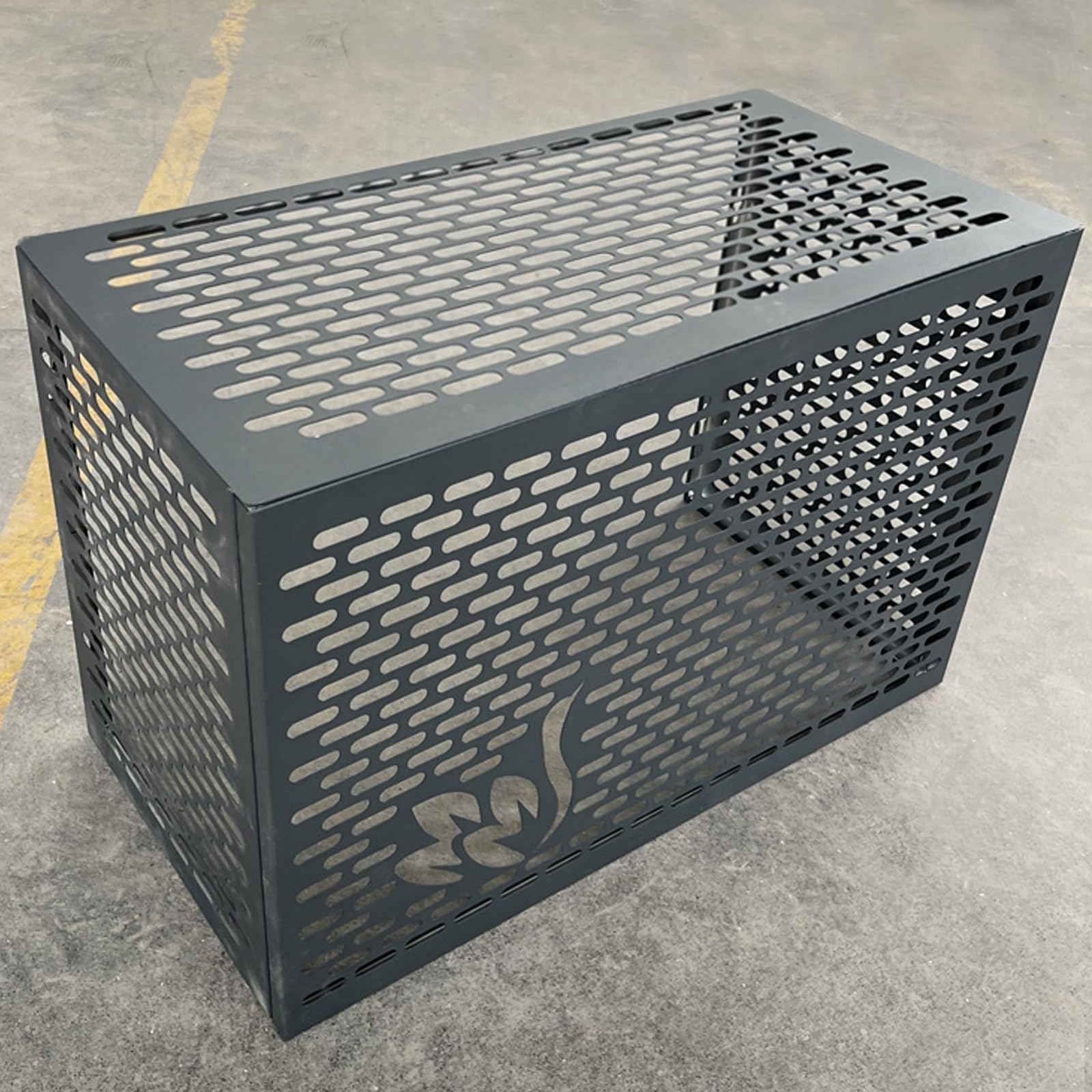 Cubierta de aire acondicionado, carcasa protectora de pared para condensadores exteriores, diseño de 4 paneles, forma rectangular