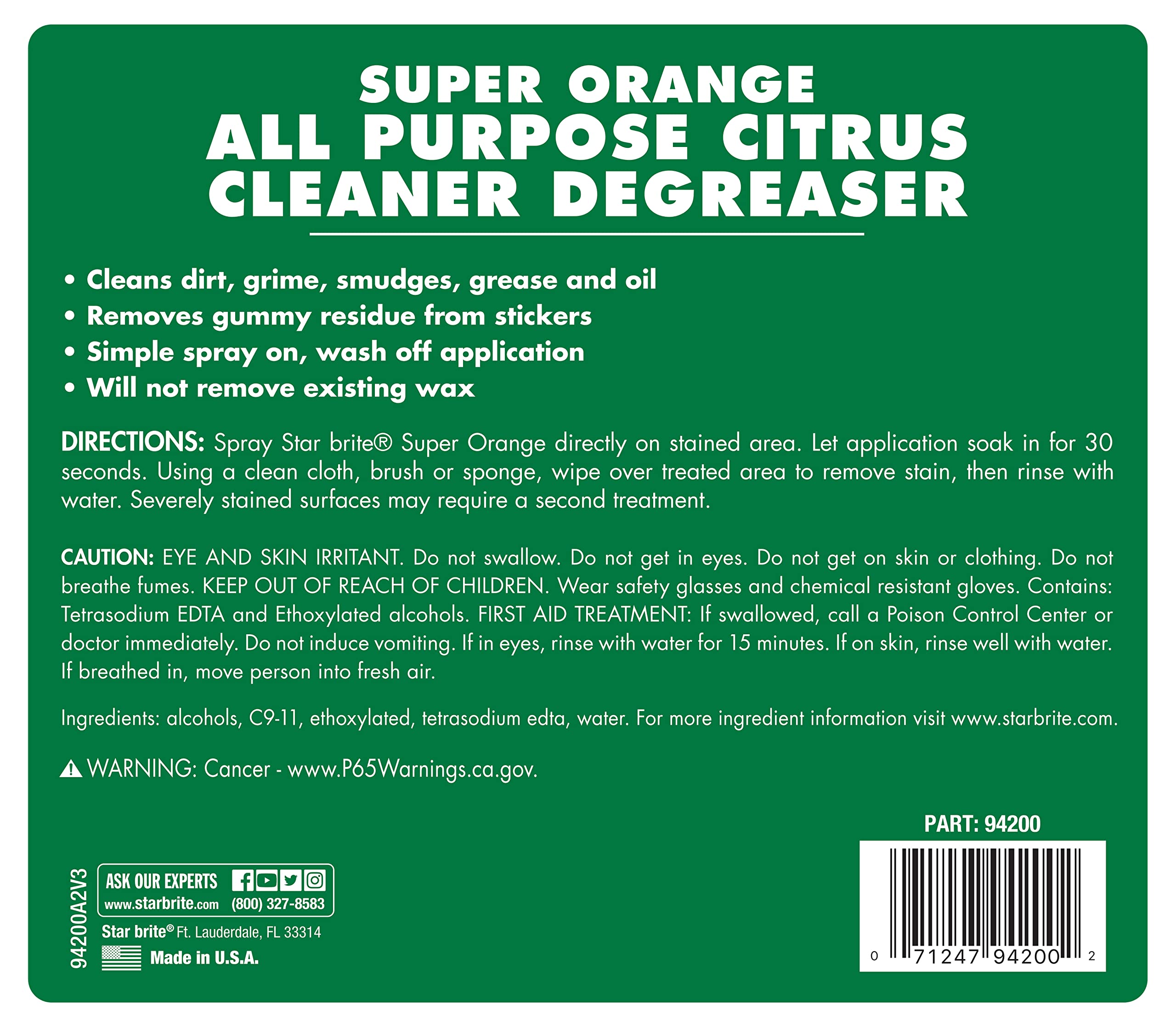 Buy STAR BRITE Super Orange AllPurpose Citrus Cleaner Degreaser