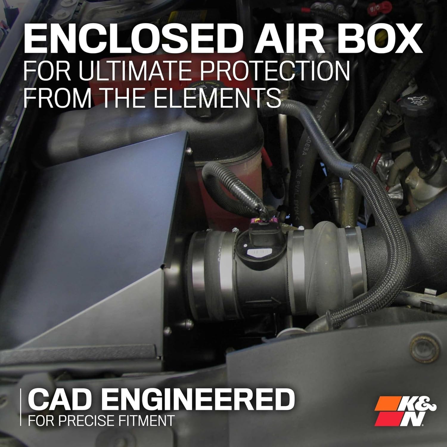 K&N Cold Air Intake System: High-Flow Air Filter, Increase Performance & Towing: Compatible with 2009-2014 Chevy/GMC/Cadillac Silverado, Suburban, Tahoe, Sierra, Yukon, Escalade, Avalanche, 57-3070