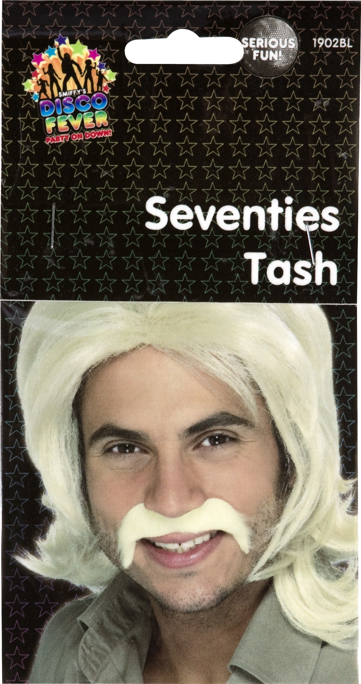 Smiffy's Men's 1970's Moustache 70's Tash 70's Tash Hippy Moustache