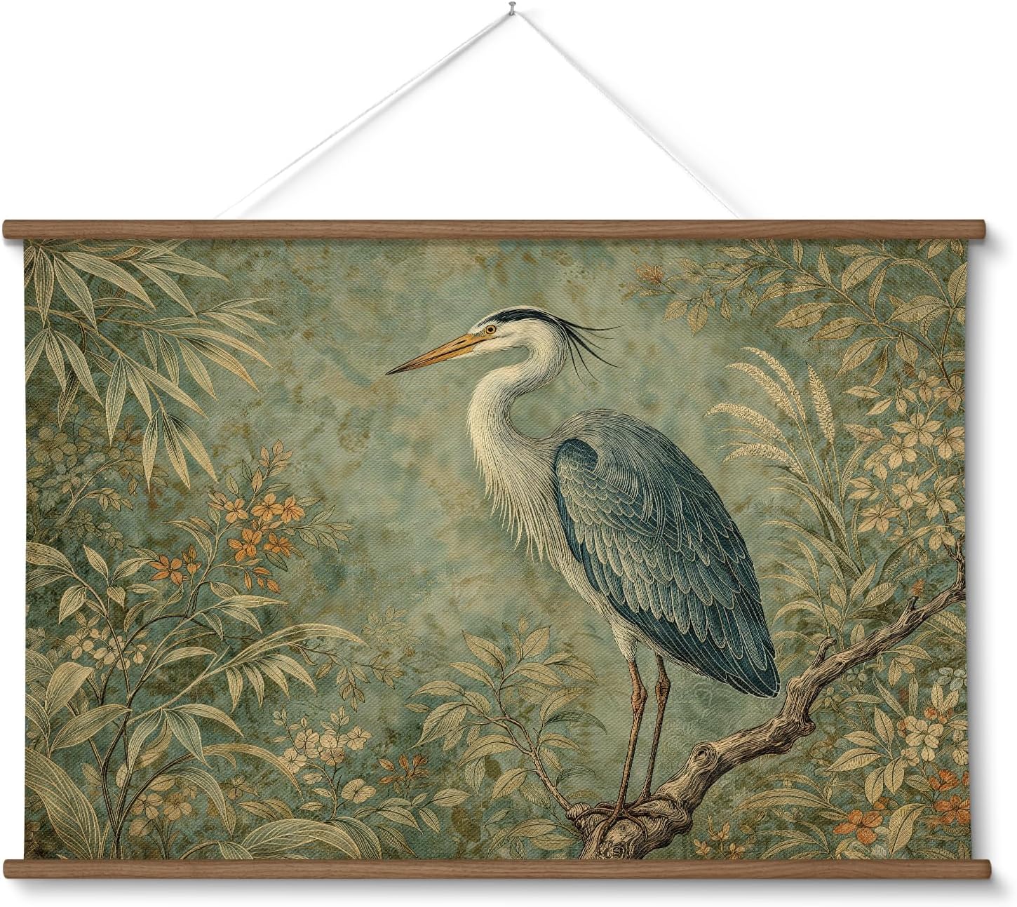 HUARCEY 24x36 Hanging Canvas Wall Art Vintage Forest Landscape Scroll Paint
