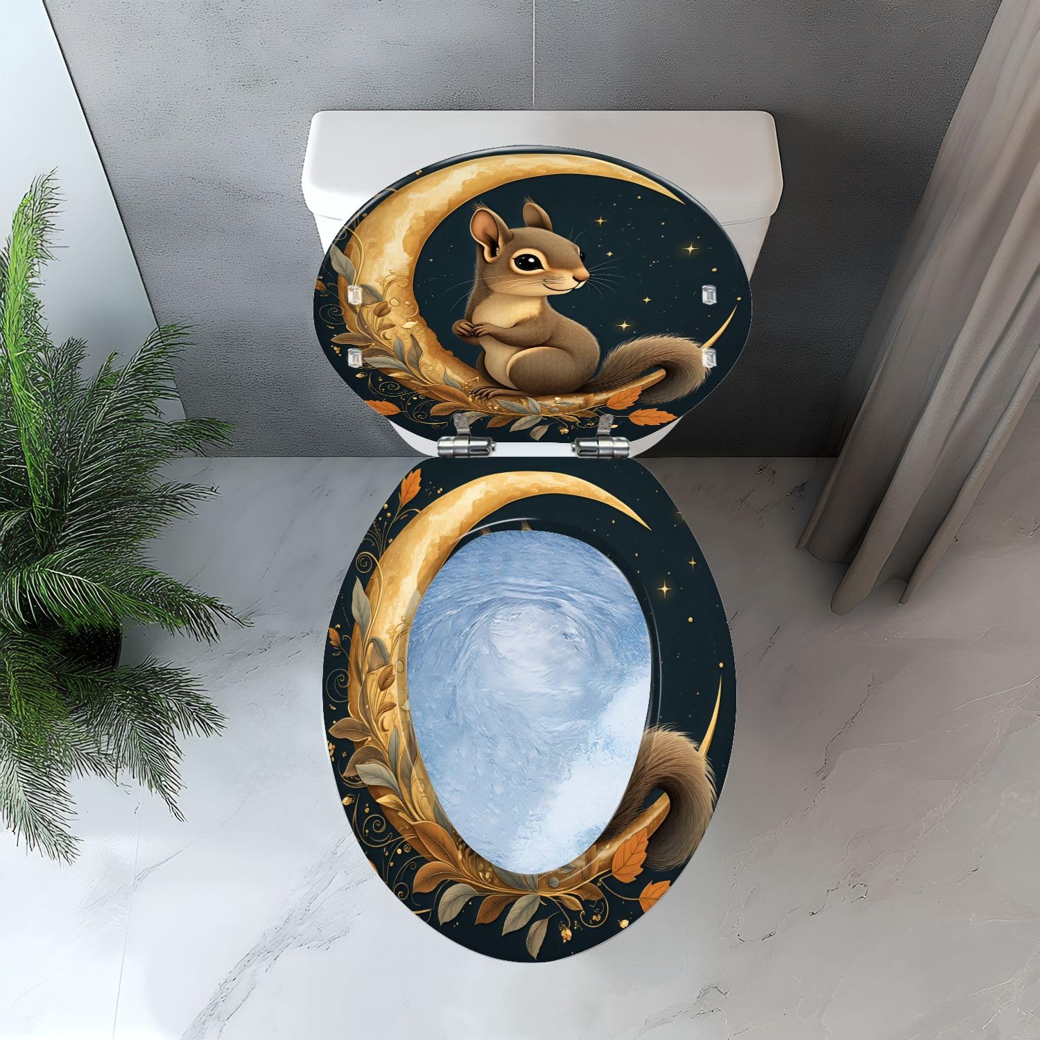 Asiento de inodoro alargado de resina para baño.