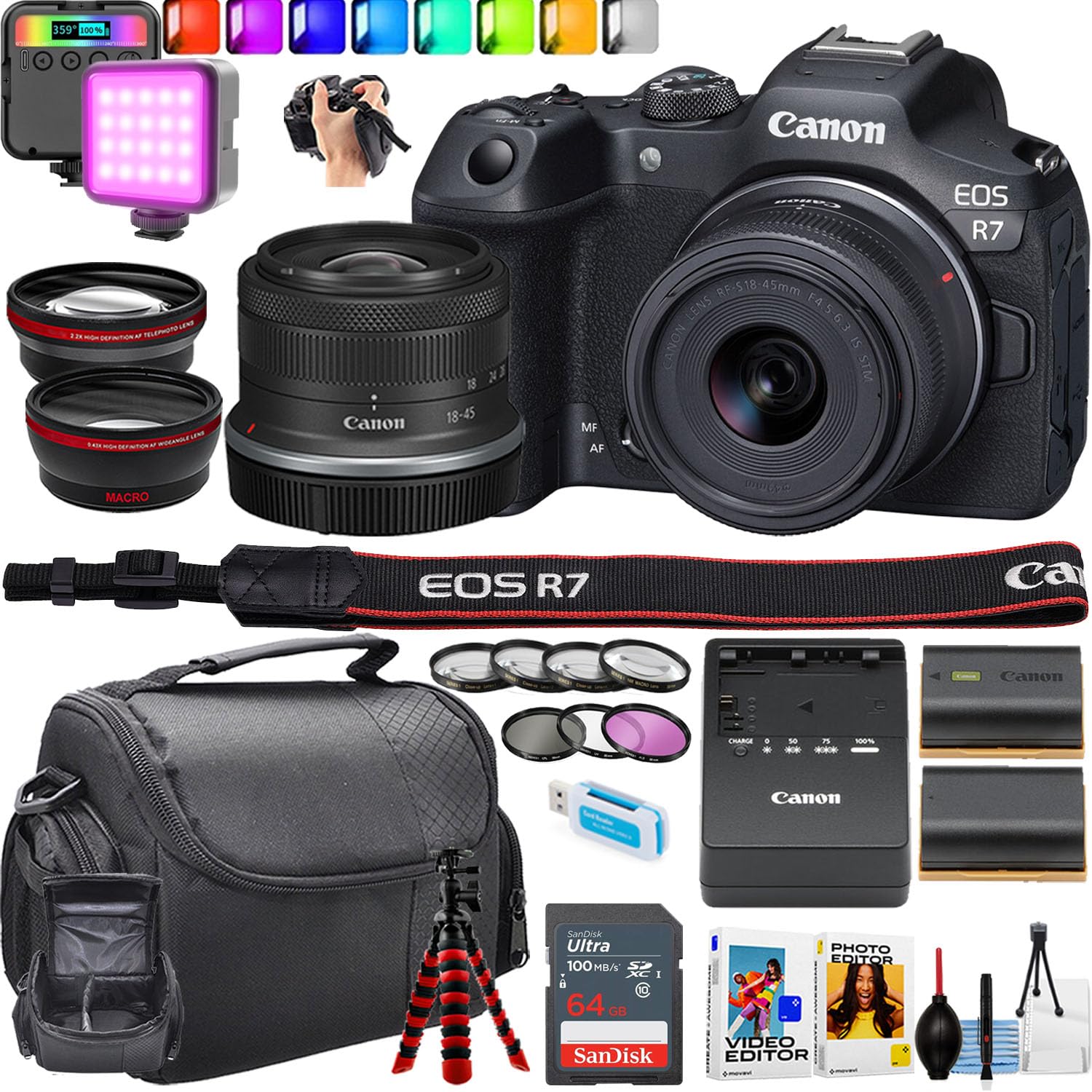 Amazon.com : Canon EOS R7 Mirrorless Camera + Canon RF-S 18-45mm f