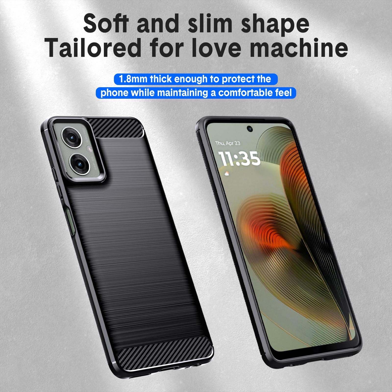 Handyhülle Für Motorola Moto G55 5G – Weiche TPU Silikonhülle, Stoßfest Mit Mikrofaserfutter, In Blau