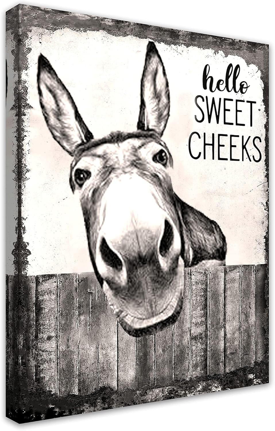 Farmhouse Bathroom Wall Art donkey Poster Funny donkey