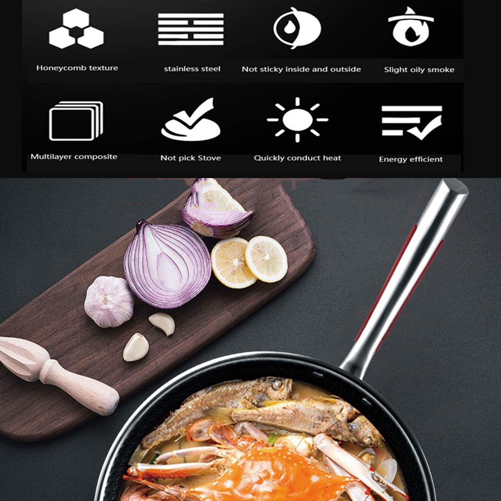 なべなべ Amazon｜ステンレス鋼の中華なべ鍋フルハニカムステンレス鋼の中華なべ