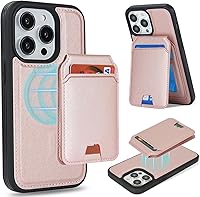 Vista 40 de Havaya Magsafe - Funda tipo cartera para iPhone 14 Pro Max, compatible con tarjetero para mujeres y hombres, 2 en 1, desmontable, magnética, a