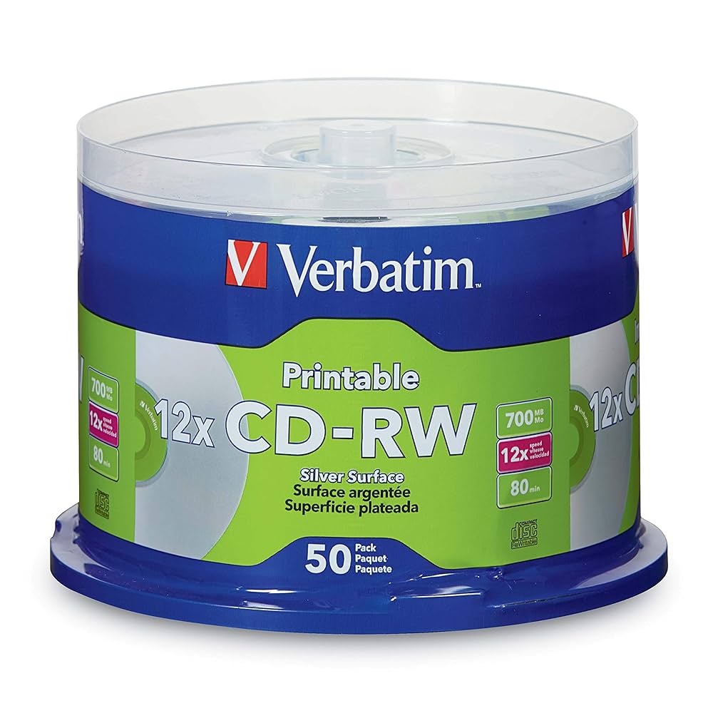 Amazon.com: Verbatim CD-RW 700MB 2X-4X DataLifePlus Silver