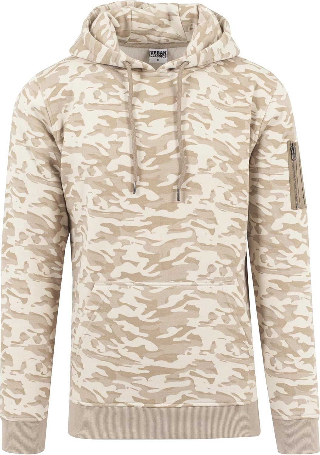 Urban Classics Men Hoodie Sweat Camo Bomber, Size:S, Color:Beige camo