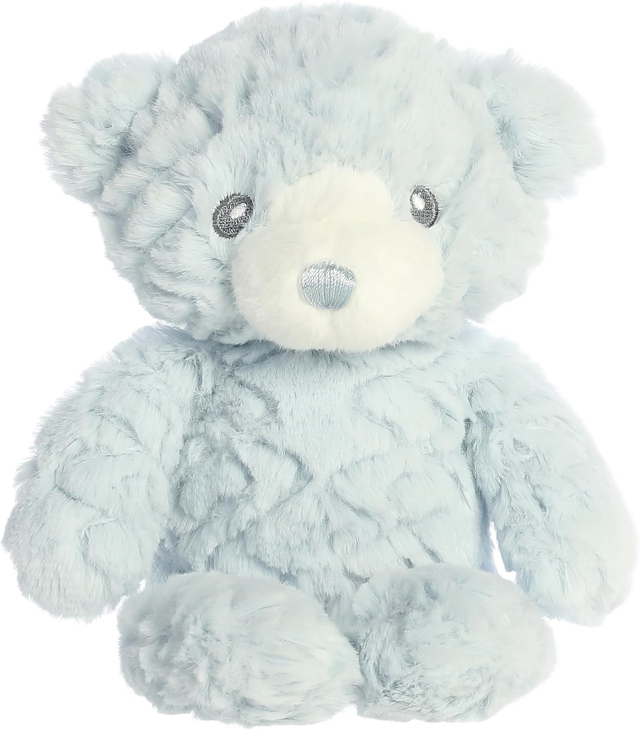 Aurora® Snuggly Huggy Bear™ Baby Stuffed Animal - Comforting Companion - Imaginative Play - Blue 7 Inches
