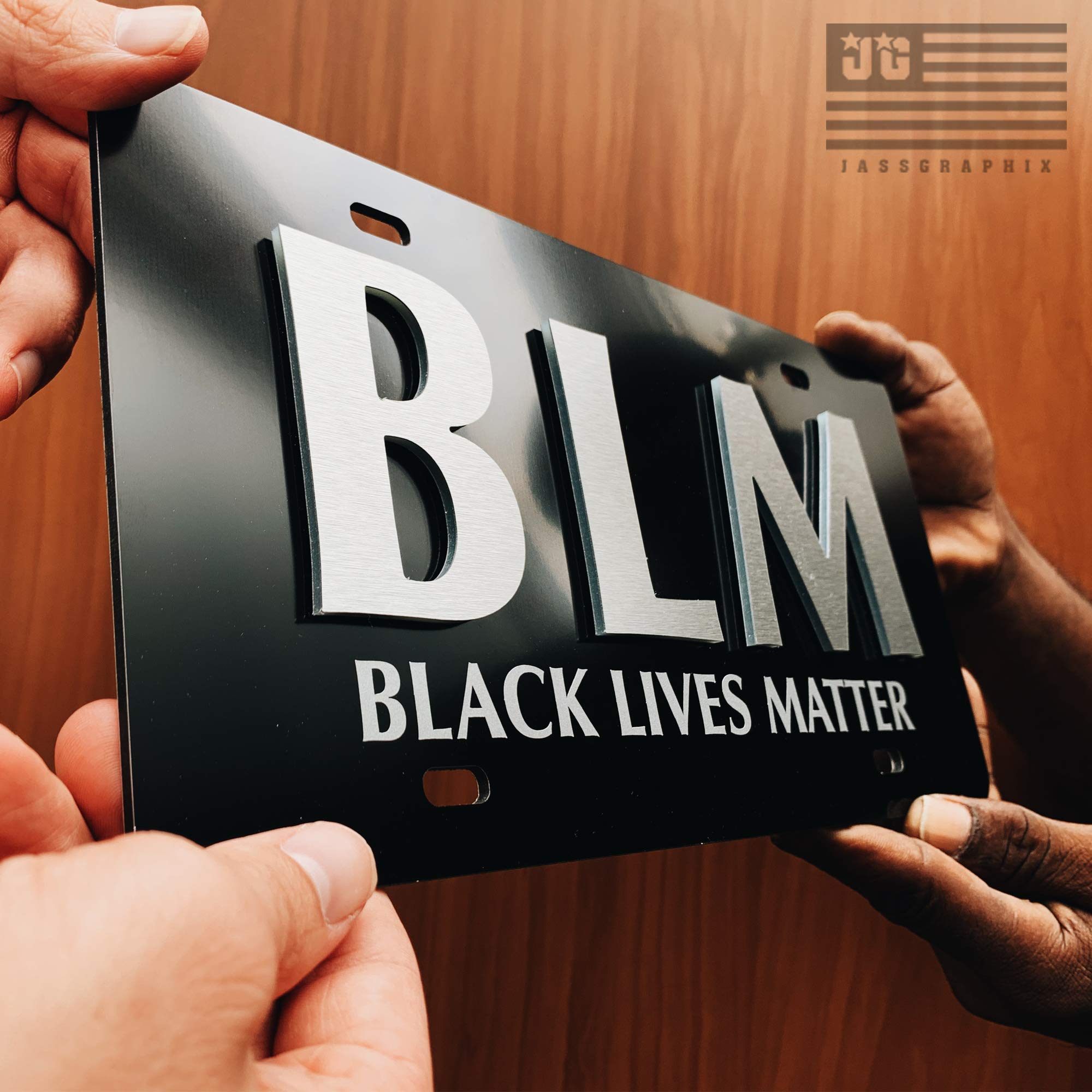 JASS GRAPHIX Black Lives Matter 3D License Plate