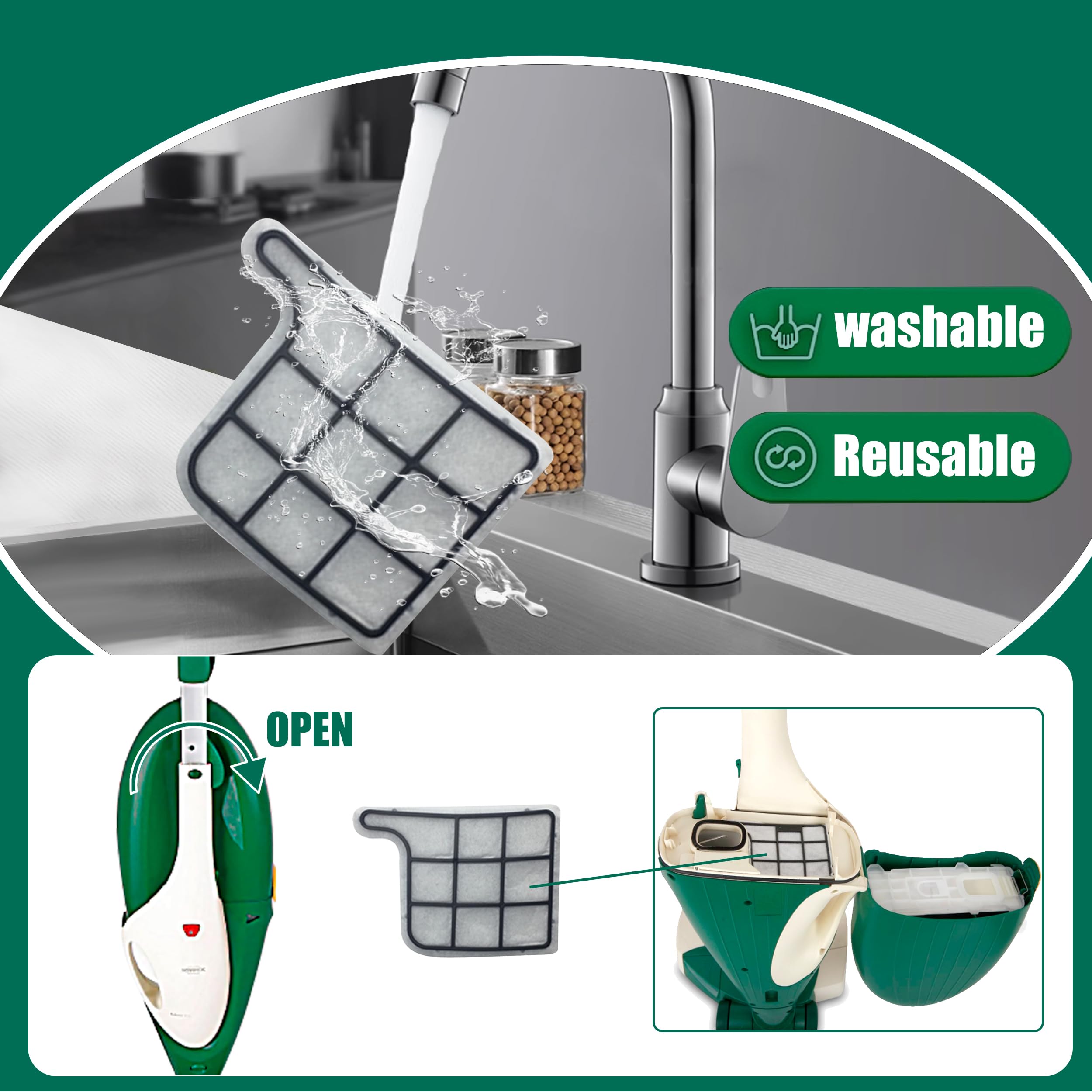 Kit Sacchetti compatibile per Folletto VK135 VK136 FP 135 FP 136 | 12 Sacchetti Aspirapolvere Microfibra a 5 Strati con 2 Filtro HEPA e 2 Filtri Motore (kit da 12 Sacchetti)