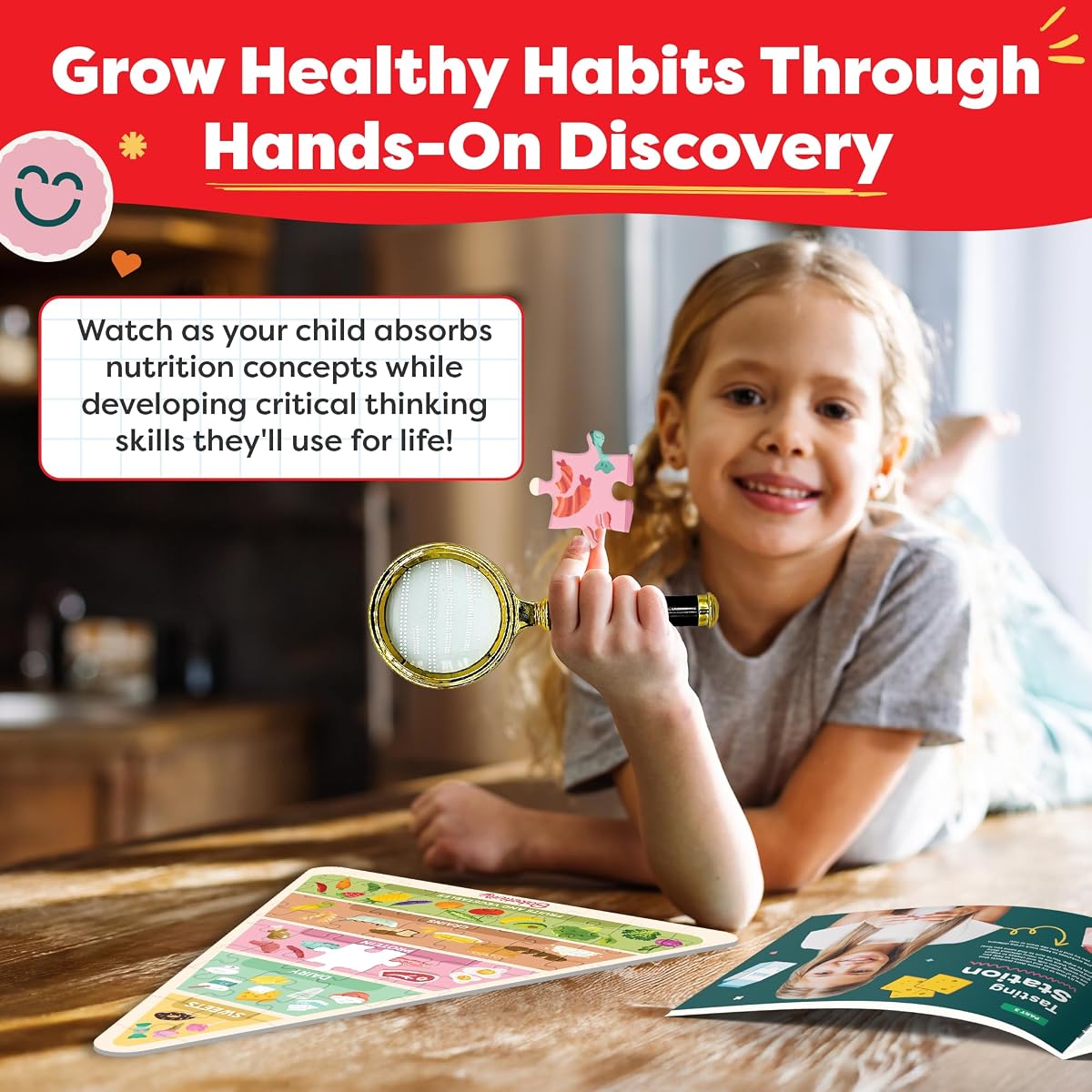 Baketivity Nutrition Explorer Kit STEM Learning Birthday Gifts for Kids view 3
