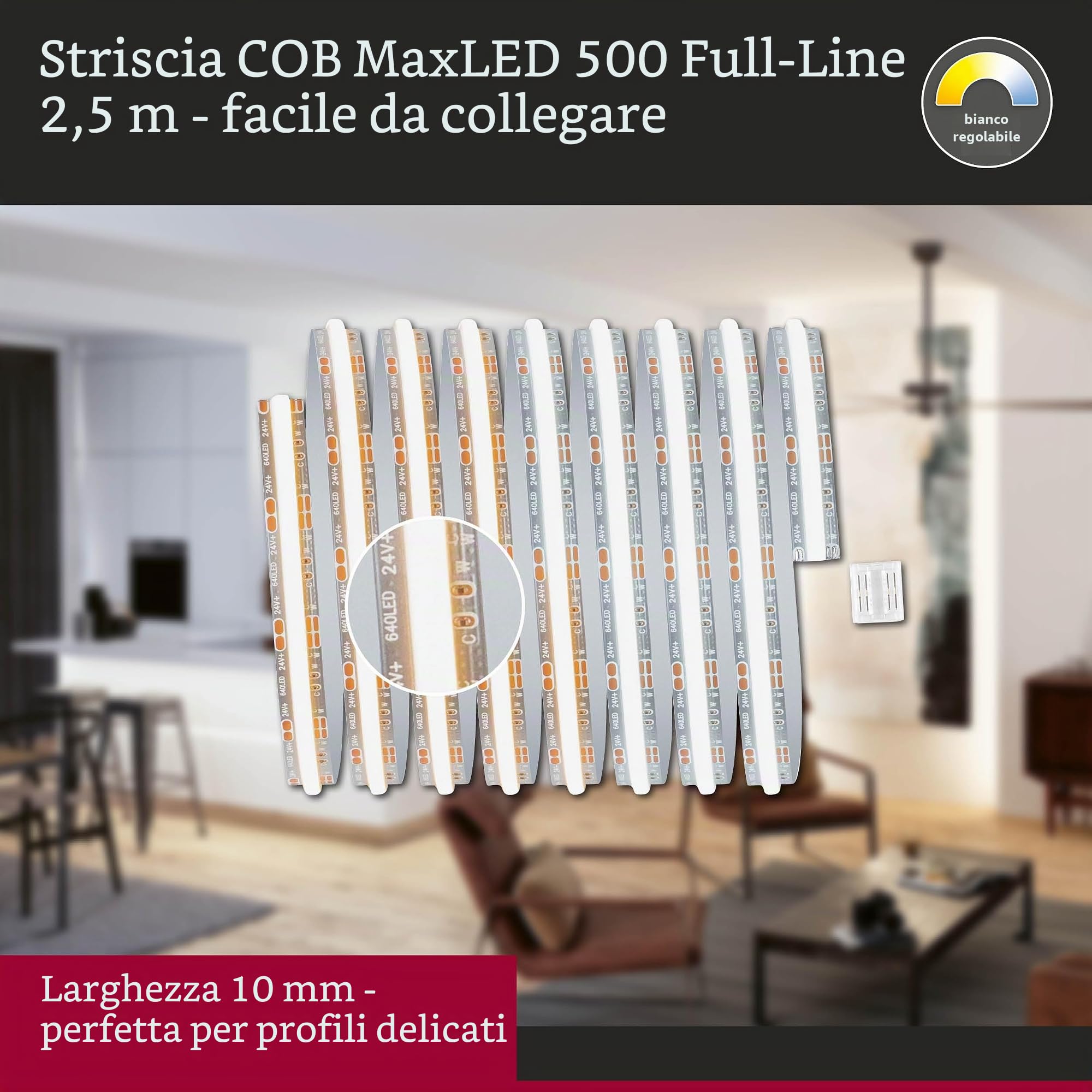 Paulmann MaxLED 500 Full-Line COB estensione 2,5 m TunW