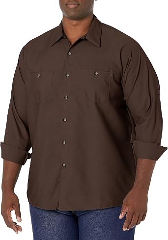 Red Kap Men's Men's Long Sleeve Enhanced Visibility Work Shirt Shirt Pack of 1