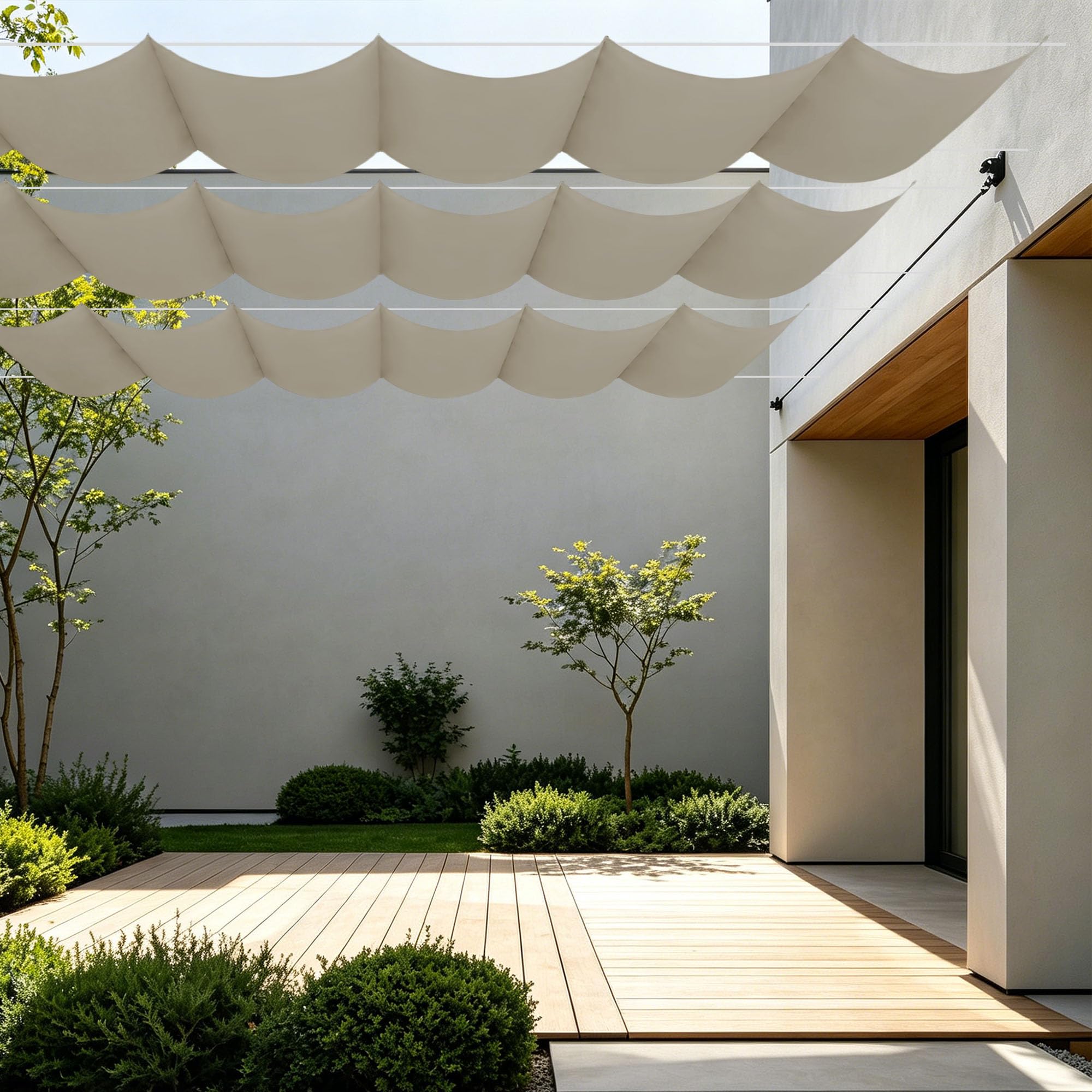 Toile d'ombrage pour terrasse et patio 4x5m idéale en été