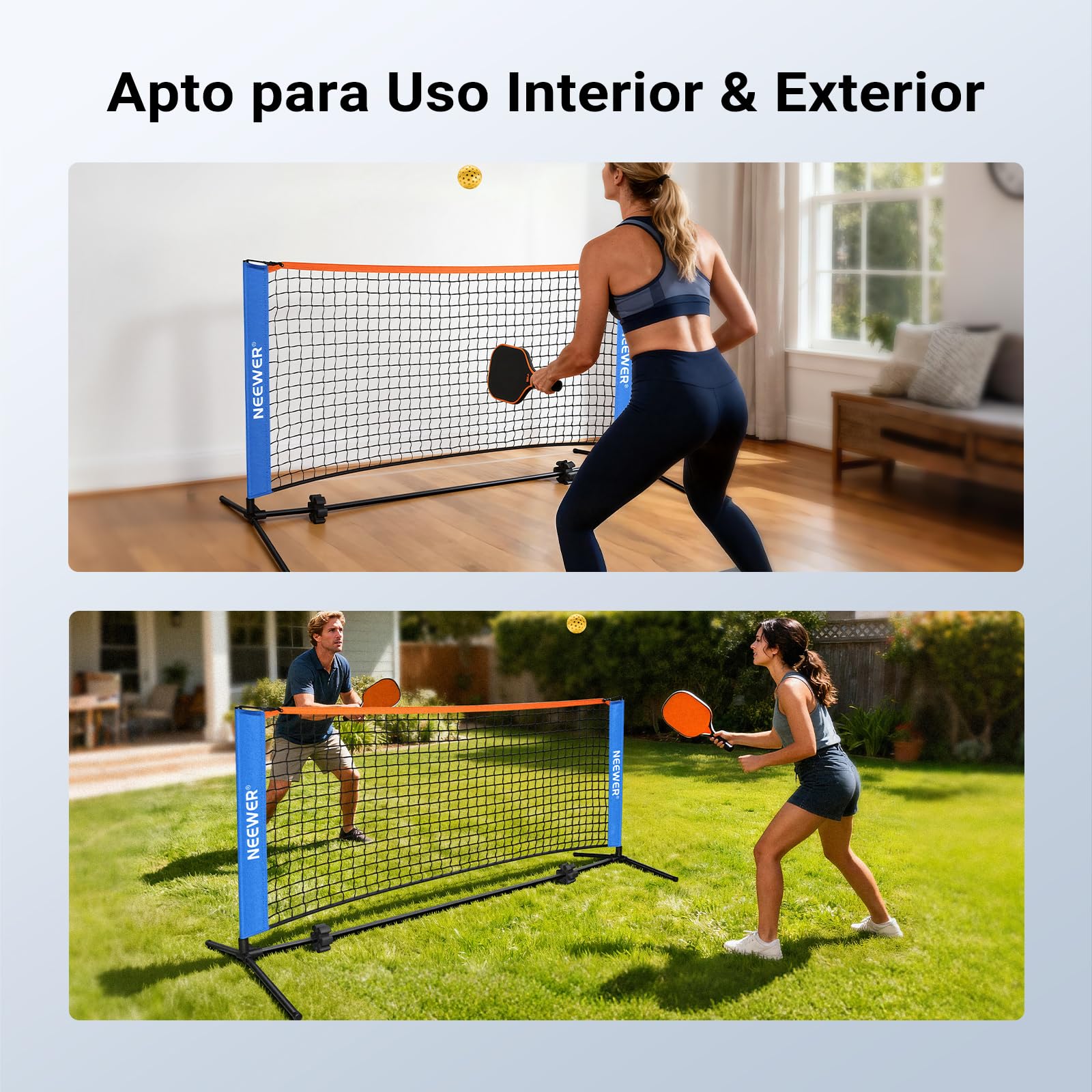 NEEWER Red Ancha de Pickleball, Accesorios pequeños y Plegables para Entrenamiento y práctica de Pickleball en Interiores y Exteriores, sin Necesidad de Herramientas.