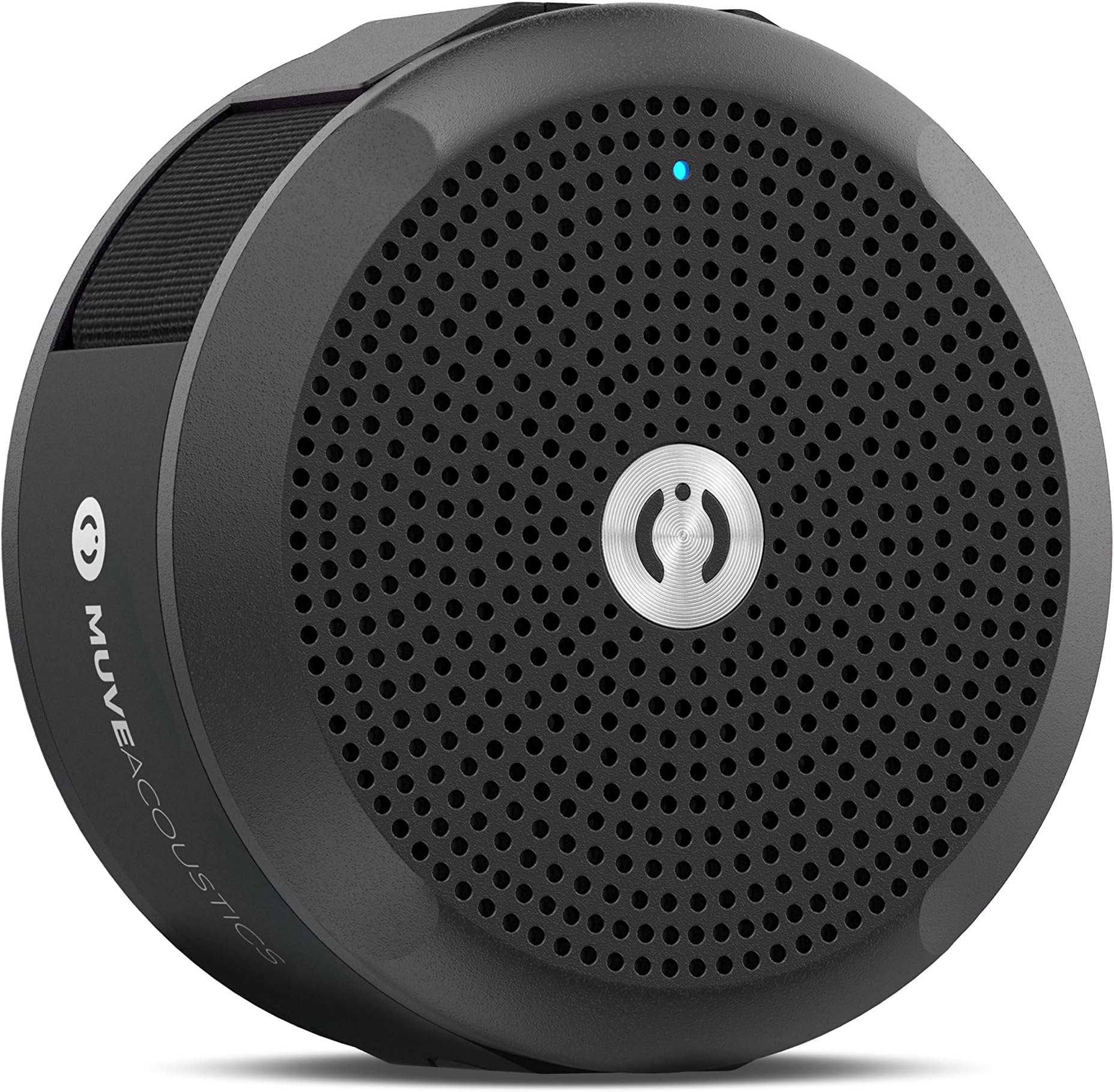 MuveAcoustics Portable Bluetooth Waterproof Speaker - Loudest Splashproof Stereo Sound, Black