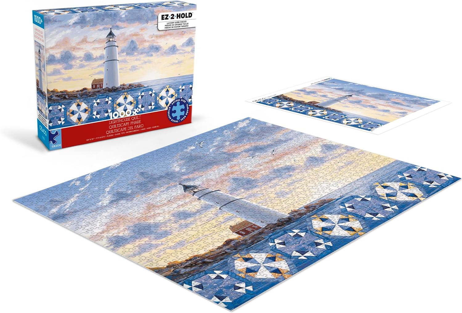 Ceaco - Lighthouse Quilt - 1000 Larger Sized Piece Jigsaw Puzzle