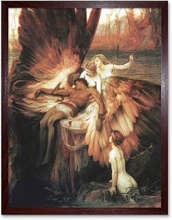 James Mourning For Icarus Myth Greek Wings Painting Art Print Framed Poster Wall Decor 12x16 inch