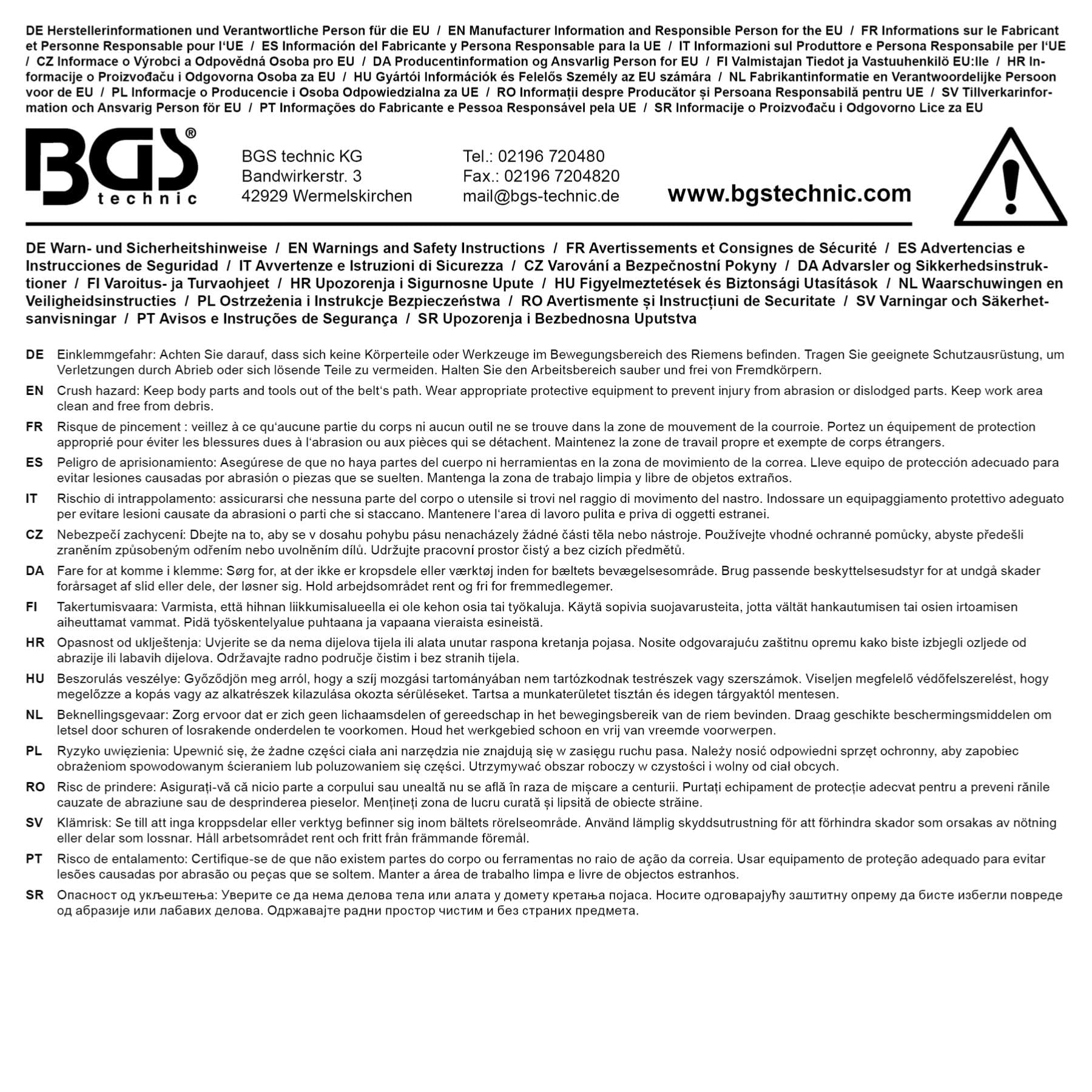 BGS TECHNIC CHROM VANADIUM ZESTAW DO OCZEKÓW