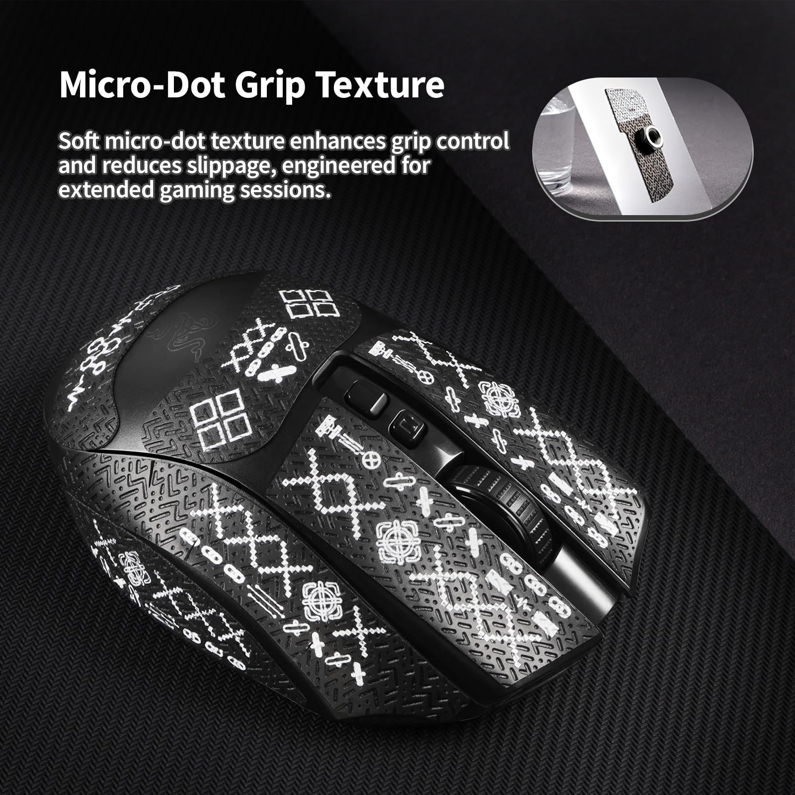 Amazon.com: immoenuc Mouse Grip Tape Sticker for Razer Naga V2 Pro