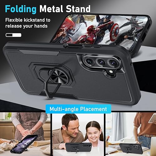 Miniatura 231 de Janmitta Funda compatible con Samsung Galaxy A14 5G con protector de pantalla + protector de lente de cámara, funda resistente de cuerpo completo