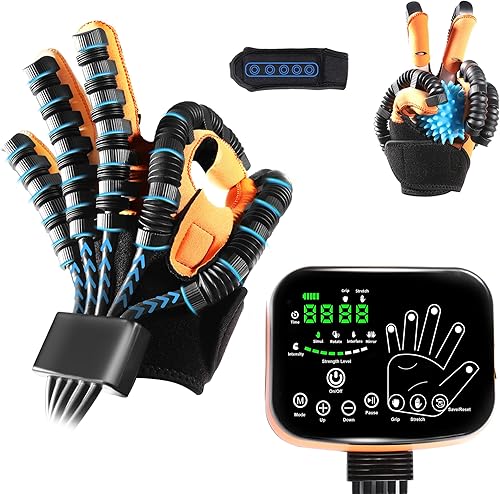 Guantes robot de rehabilitación para pacientes con demencia, accidente cerebrovascular y hemipalia, rehabilitación de funciones de manos y dedos,