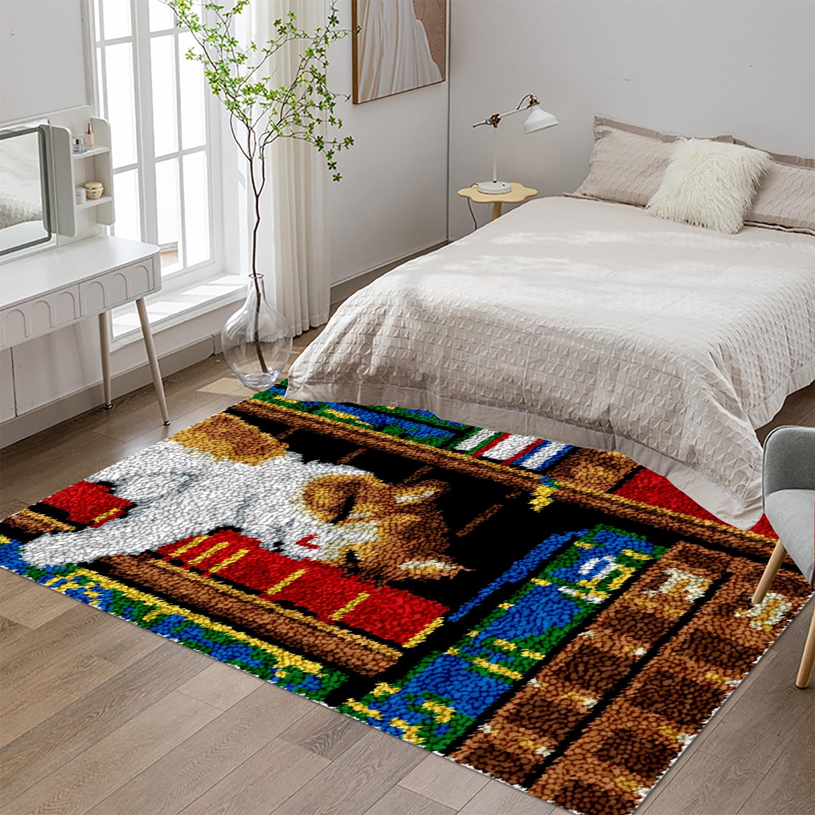Tehocwiz Large Latch Hook Kits For Adults Rug Making Kit For Adults Beginners Latch Hook Rug Kits 110x140 cm Embroidery Carpet, Pre-Printed Pattern Rug Making Kit, Tapestry Kits Rug for Beginners โ image 1